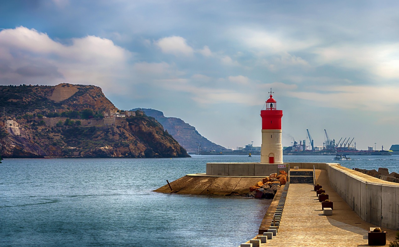 lighthouse christmas cartagena murcia, lighthouse, port, maritime, landscape, lighthouse, port, port, port, port, port, maritime, maritime, maritime, maritime